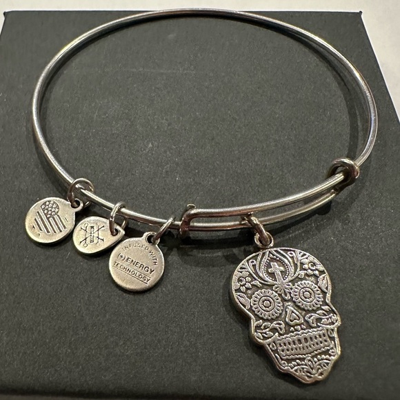 Alex and Ani “Dia de Los Muertos” Calavera Charm Expandable Bracelet - Picture 1 of 5